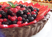 Tarta de frutos rojos y chocolate